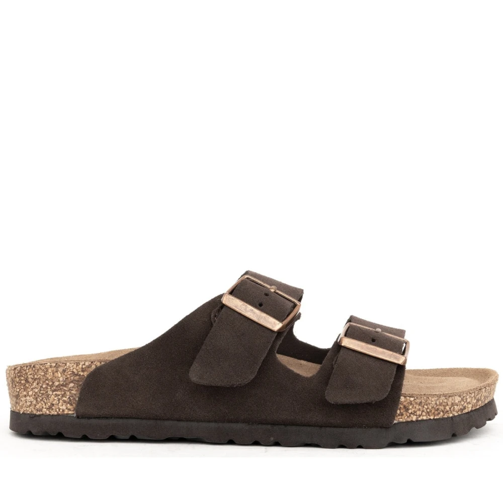 La Conte Men's Brown Sliders, 9 Uk, Casual Open Slippers