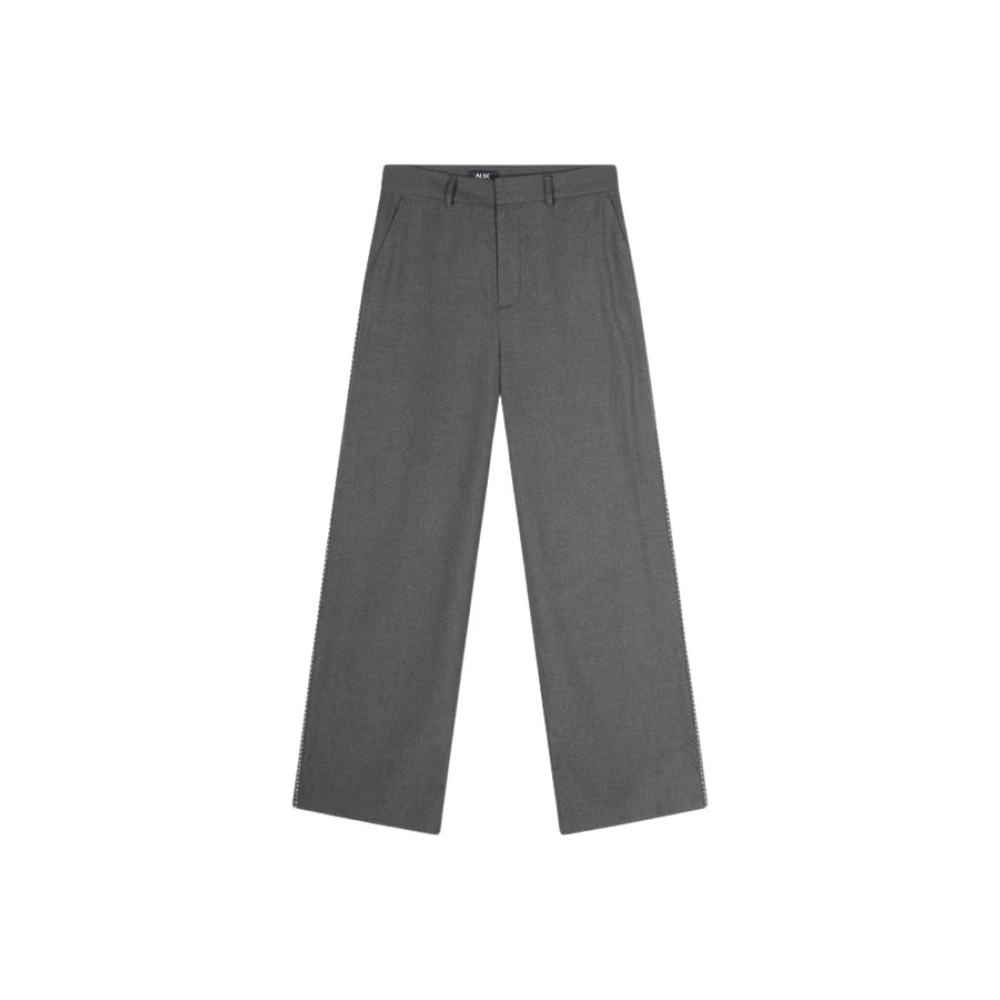 Alix The Label Elegante Wijde Broek Gray Dames
