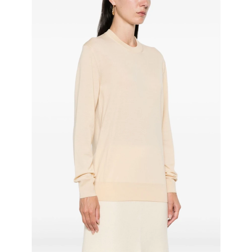 Jil Sander Superfijne Beige Trui Pink Dames