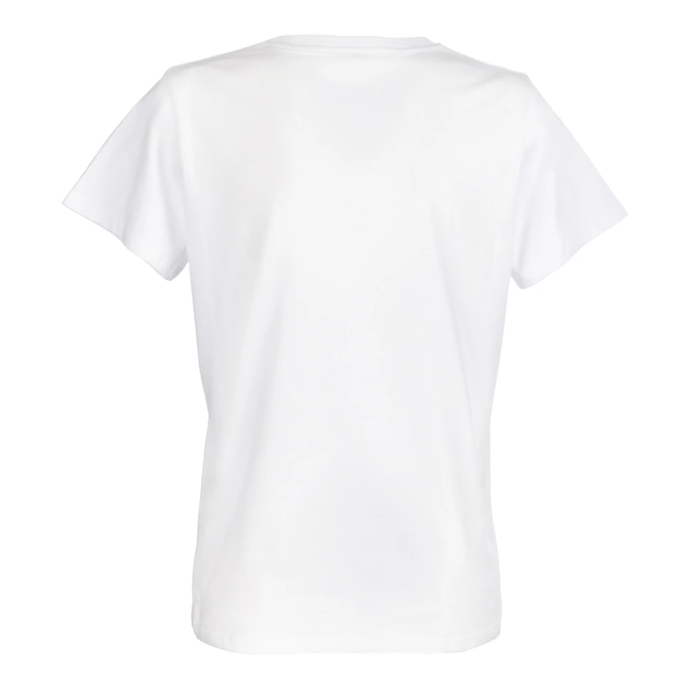 alexander mcqueen Logo Print Katoenen T-Shirt White Dames