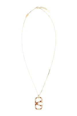 Halsband med VLogo i guldmetall