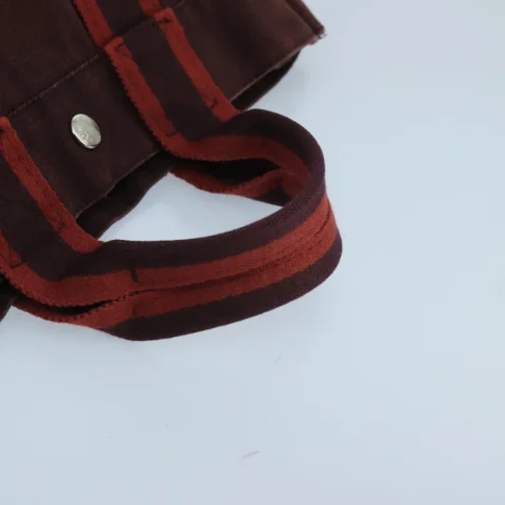 Hermès Vintage Pre-owned Canvas handbags Red Dames
