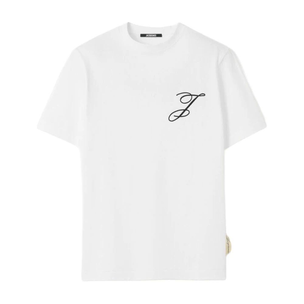Jacquemus White T-Shirts, Male, L, The Logo T-Shirt