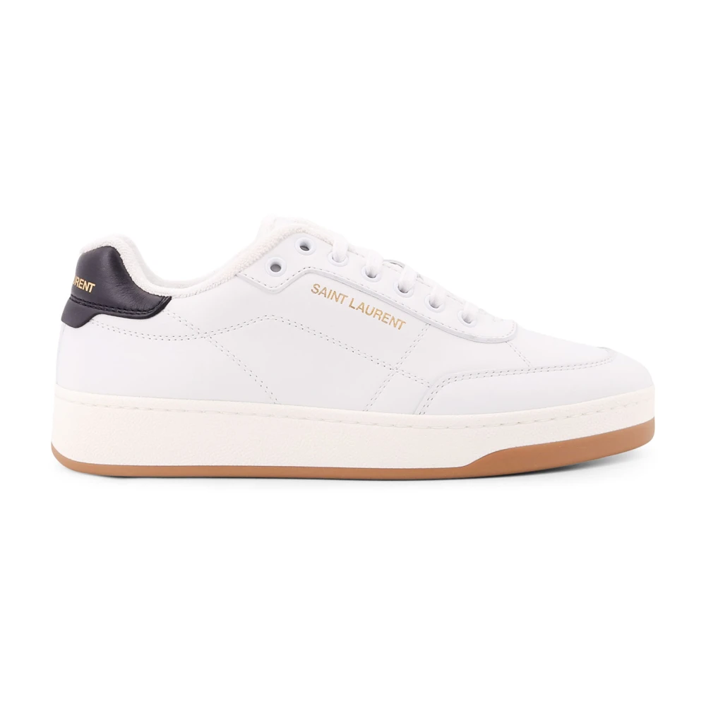 Saint Laurent Witte Sneakers met Logo Patch Heren Schoenen