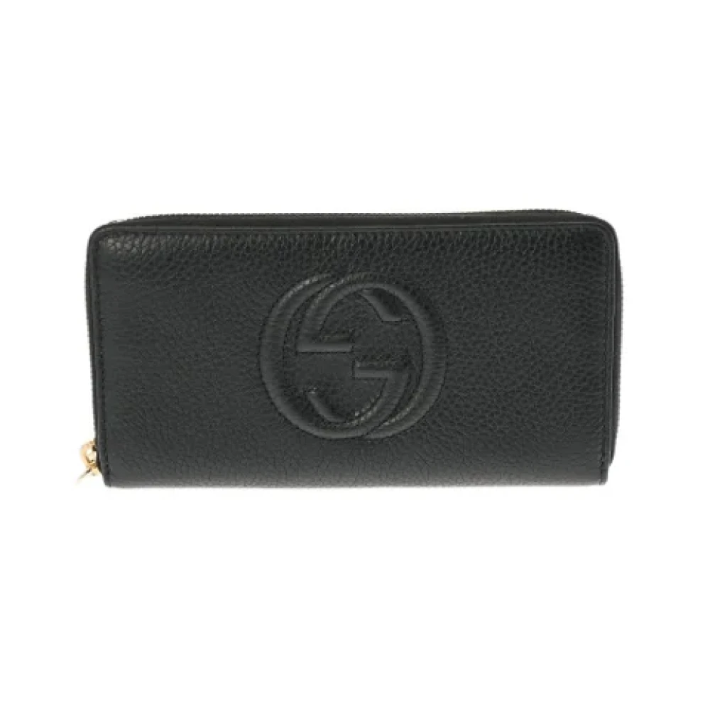 Gucci Vintage Pre-owned Leather wallets Black Dames