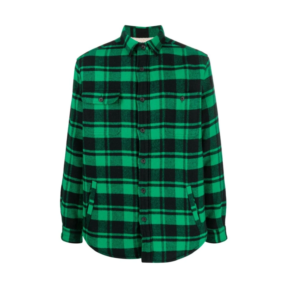 Ralph Lauren Geruite Flanellen Overhemd Green Heren