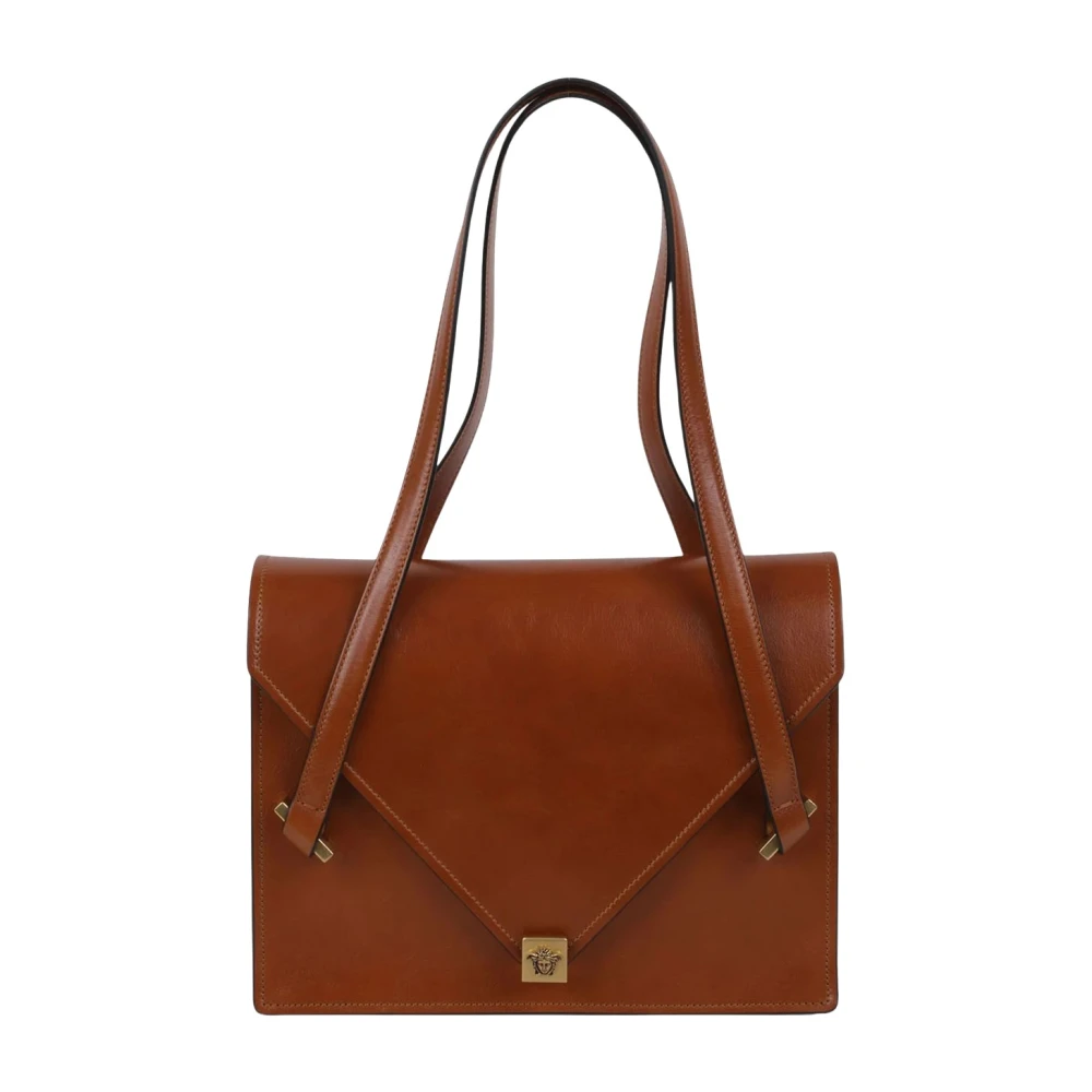 Versace Brown Severine Leather Shoulder Bag - Female - Shoulder Bags - One Size - Bags