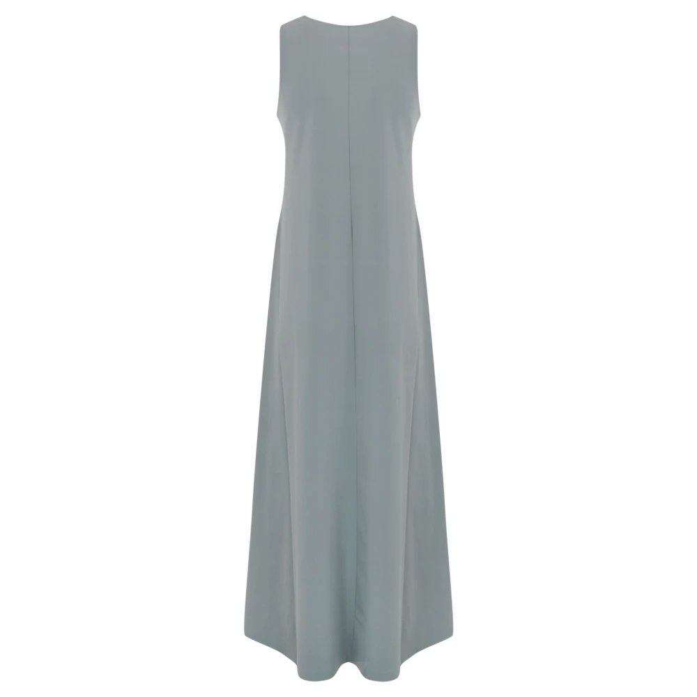 Max Mara Studio Witte Katoenen Jersey Jurk Avion Gray Dames