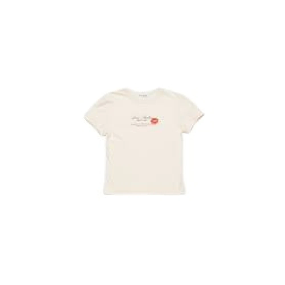 Acne Studios Casual Katoenen T-shirt in Verschillende Kleuren Beige Dames