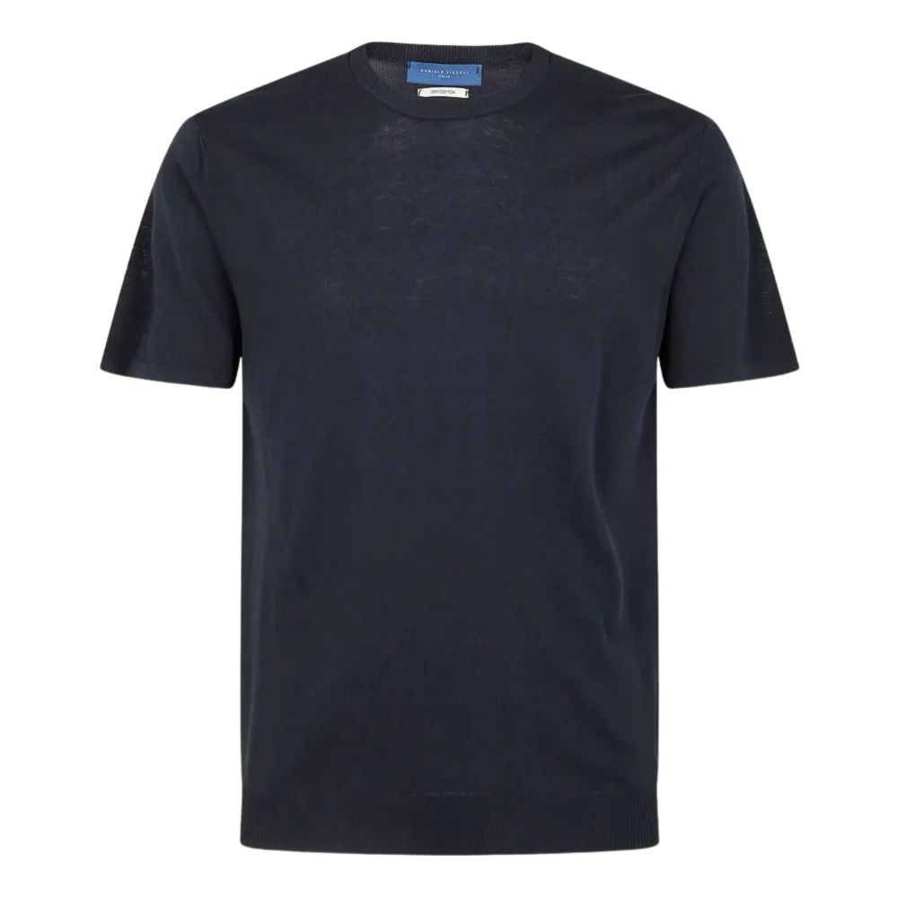 Daniele Fiesoli Men's Blue T-Shirts, Xl, Crêpe Cotton Polo