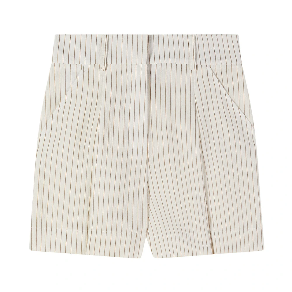 Patrizia Pepe Vrouw Wit Korte Broeken Dames, Xl, Geplooide Shorts