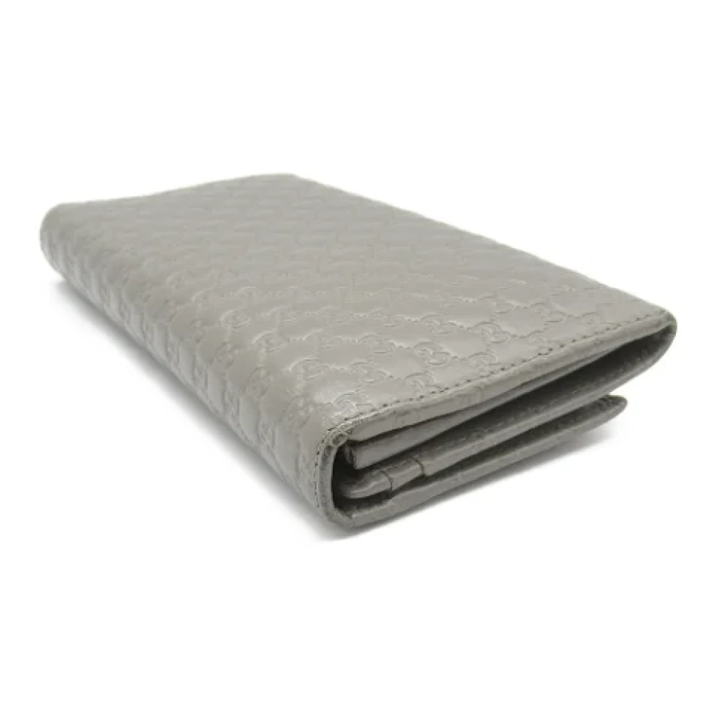 Gucci Vintage Pre-owned Leather wallets Gray Dames