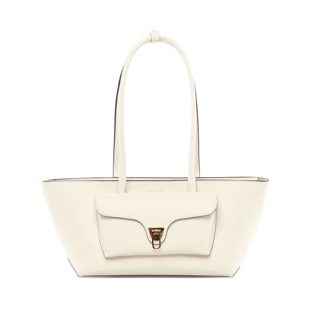 Coccinelle Women's Beige Shopping Bags, One Size, Handbag Grained Pearl