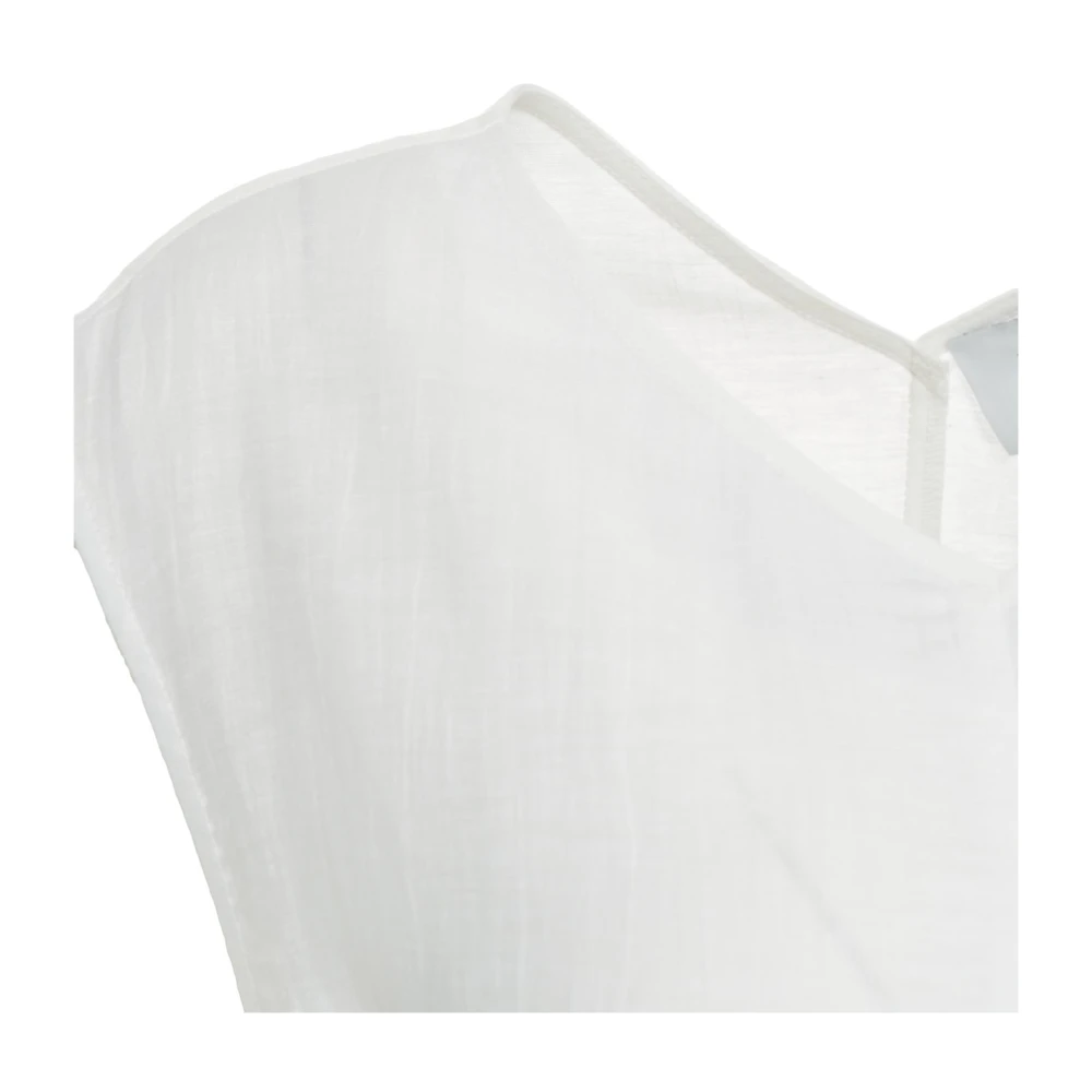 Kaos Witte Blazer met V-Hals en Taille Riem White Dames