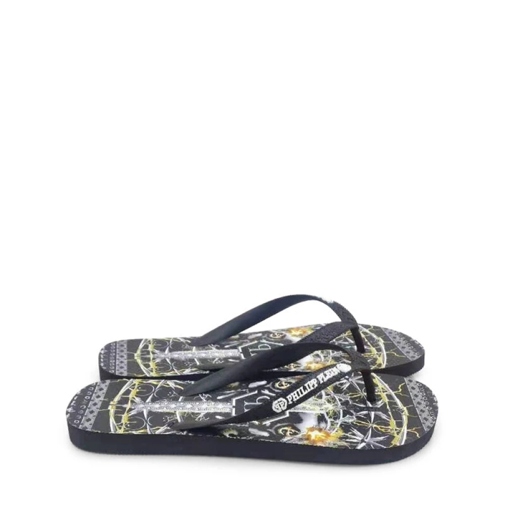 Philipp Plein Unisex#39;s Flip Flops Black Unisex
