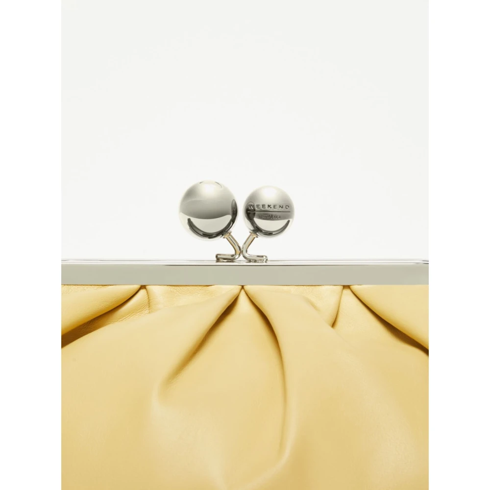 Max Mara Weekend Pasticcino Leren Tas met Afneembare Banden Yellow Dames