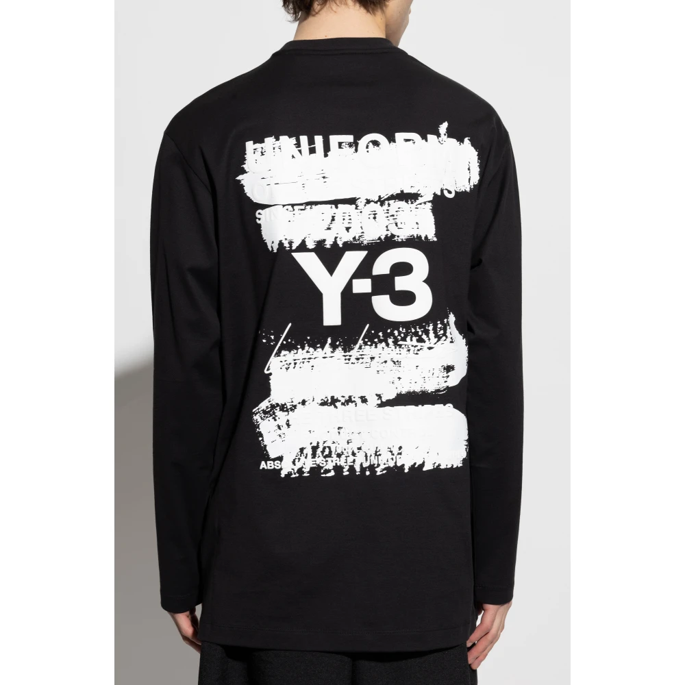 Y-3 Lange mouwen T-shirt Black Heren
