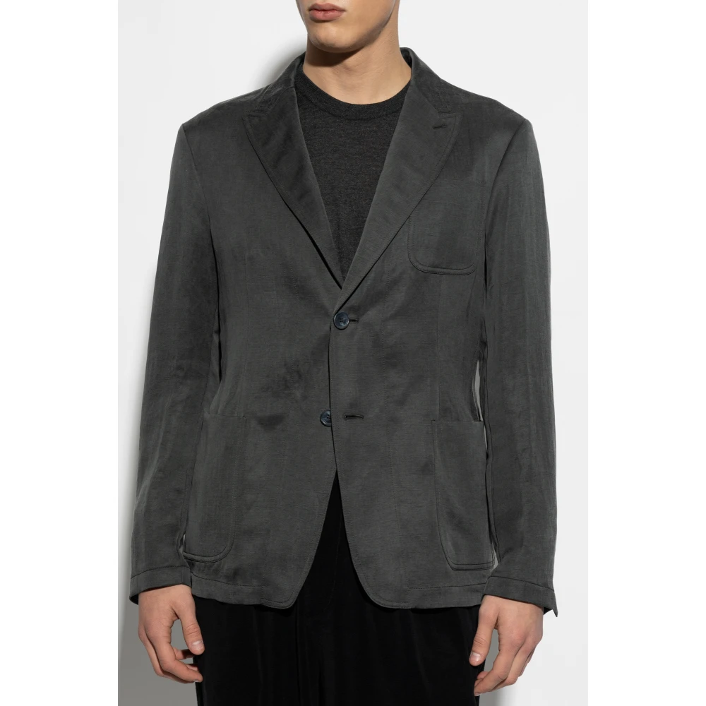 Giorgio Armani Blazer met zakken Gray Heren