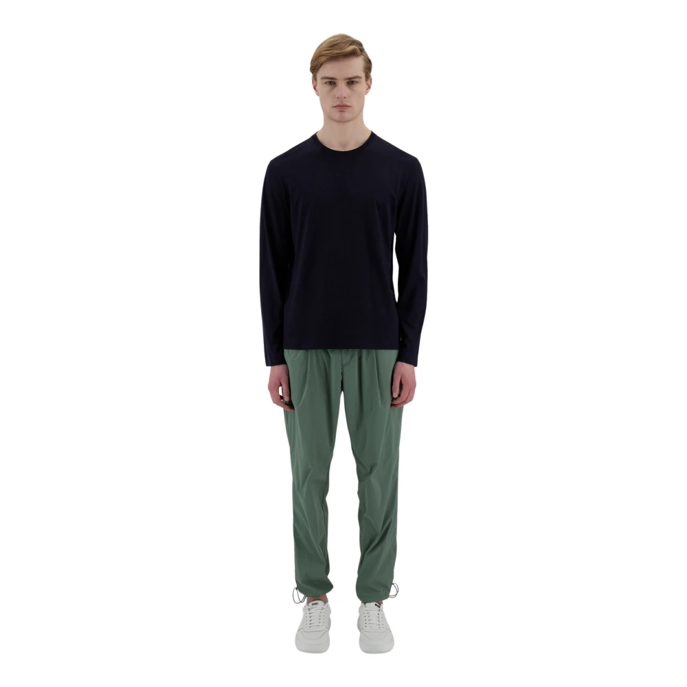 Herno Wollen Gebreide Trui met Lange Mouwen Blue Heren