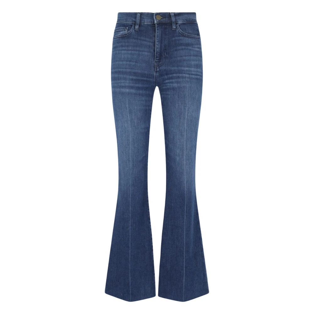 Frame Easy Flare Raw Fray Jeans Blue Dames