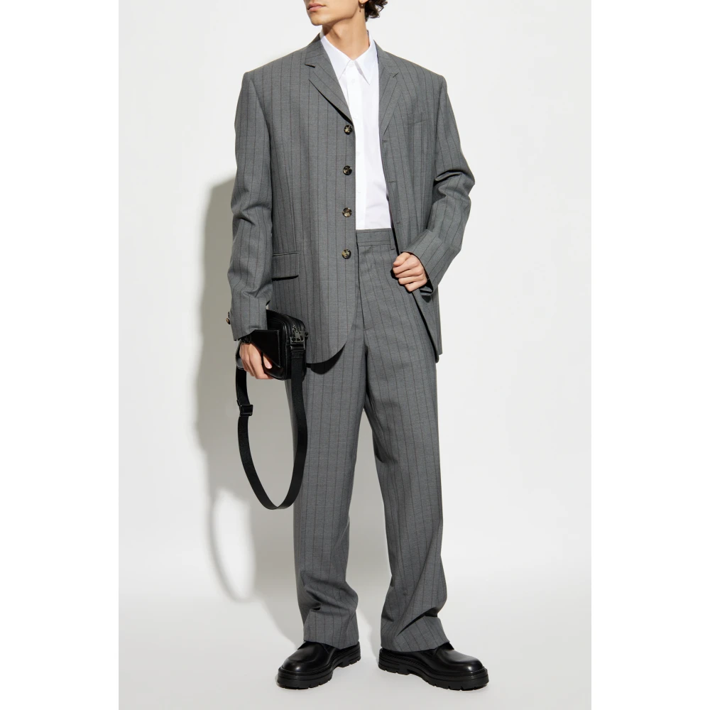 Moschino Wollen blazer Gray Heren