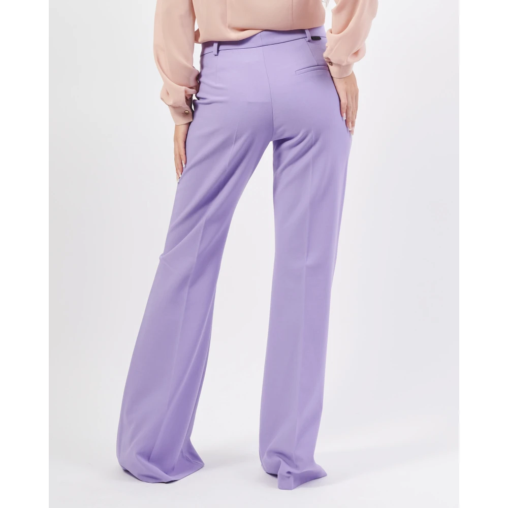 Hugo Boss Paarse Wijde Pijp Broek Purple Dames