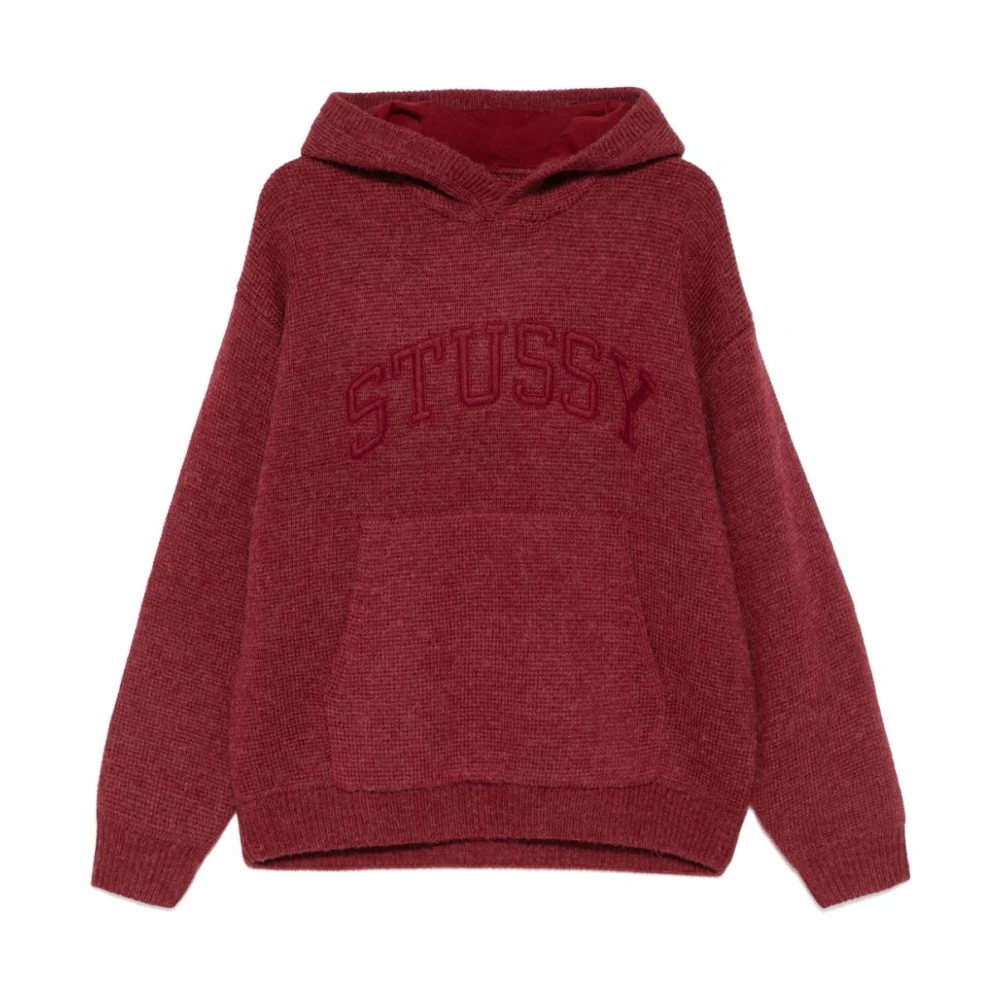 Stüssy Bordeaux Sweater met Voorzak Red Heren