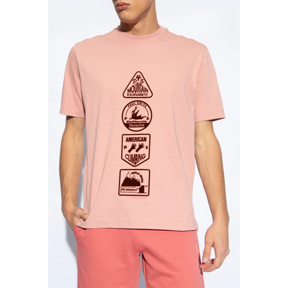 PS By Paul Smith Katoenen T-shirt Pink Heren