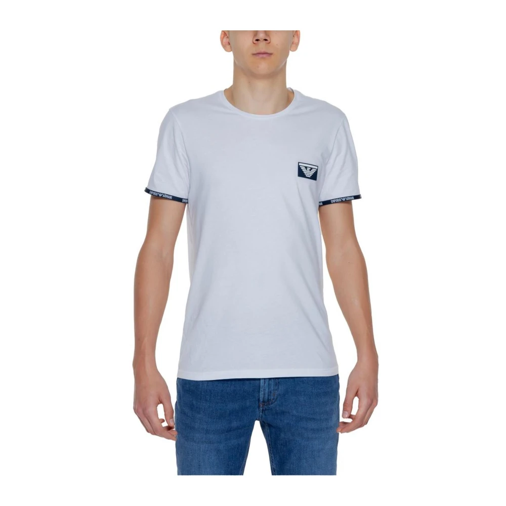 Emporio Armani Witte Katoenen Crew Neck T-Shirt White Heren