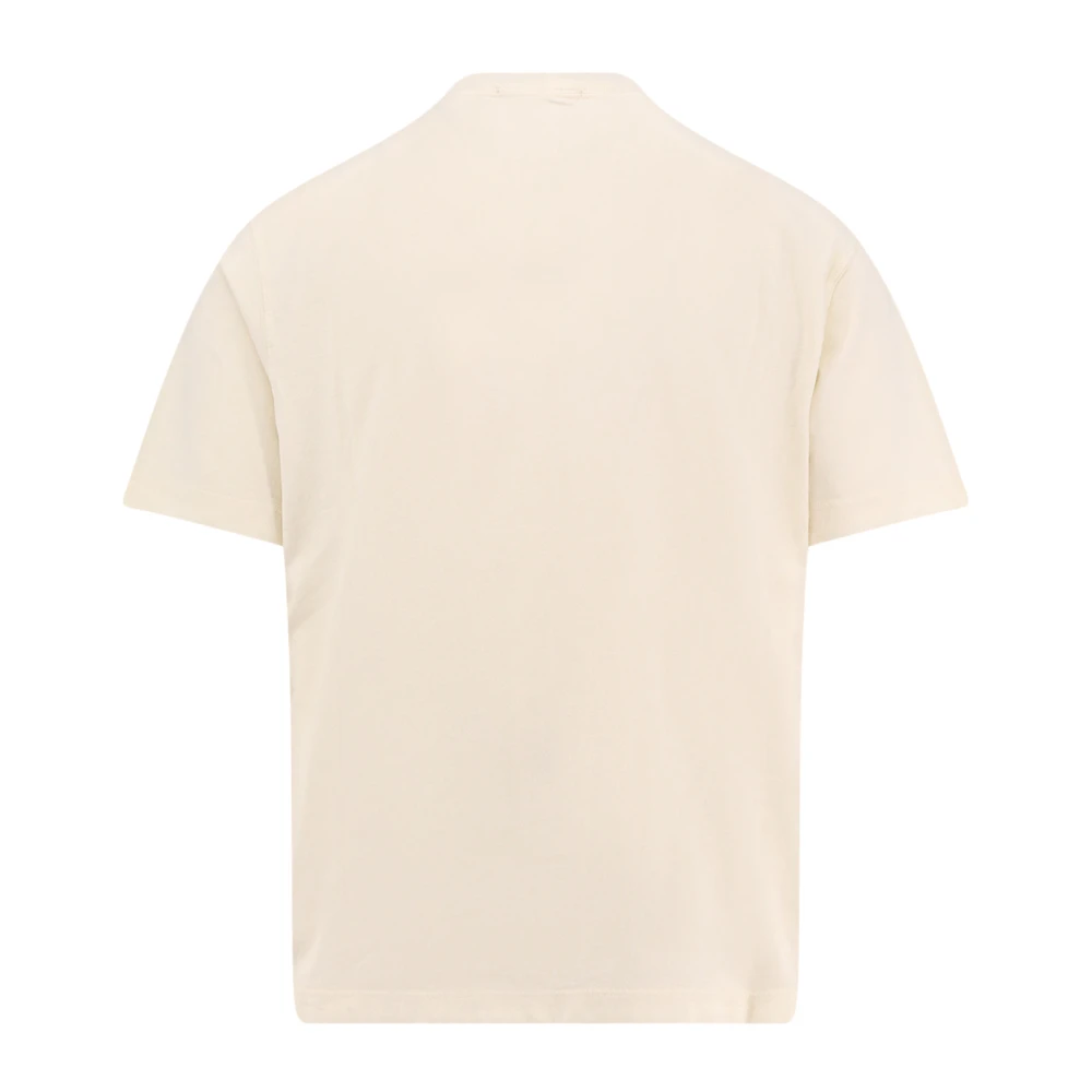 Stone Island Katoenen T-shirt met Frontaal Logopatch Beige Heren