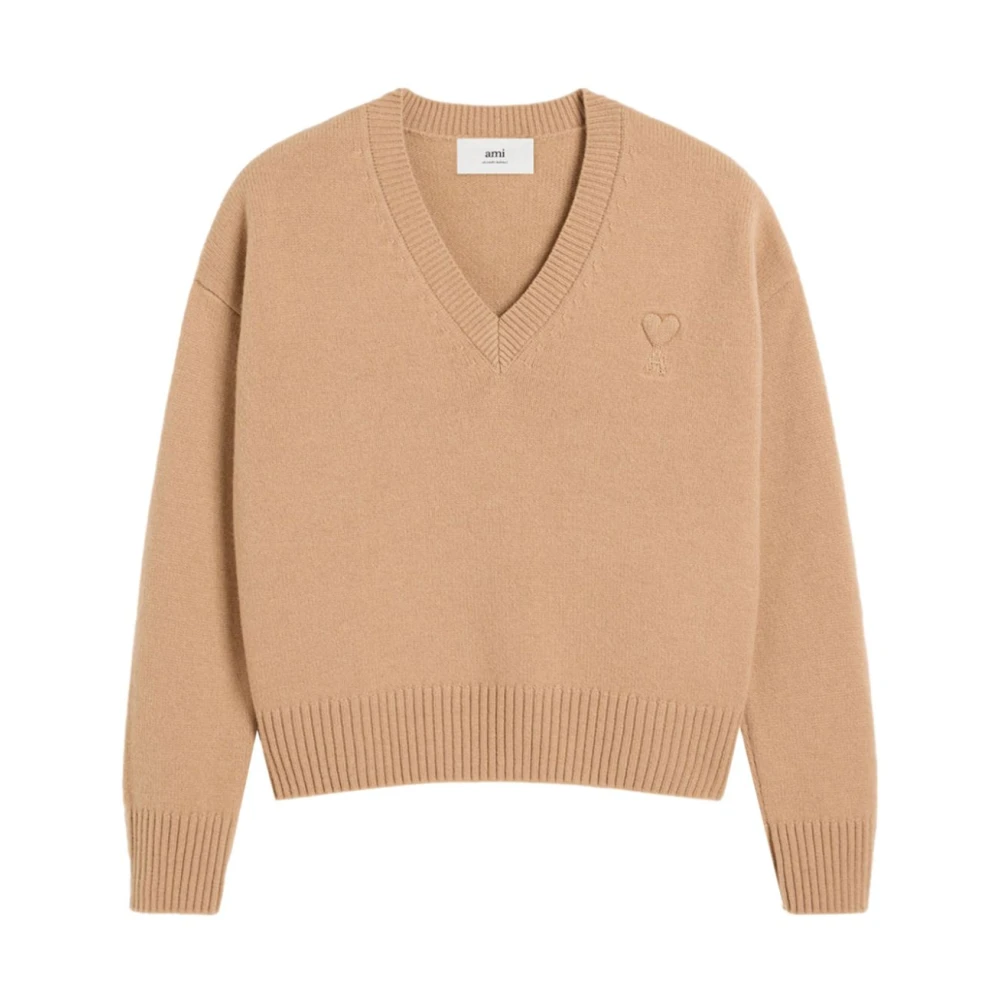 Knitwear > V-neck Knitwear - - Ami Paris - Modalova