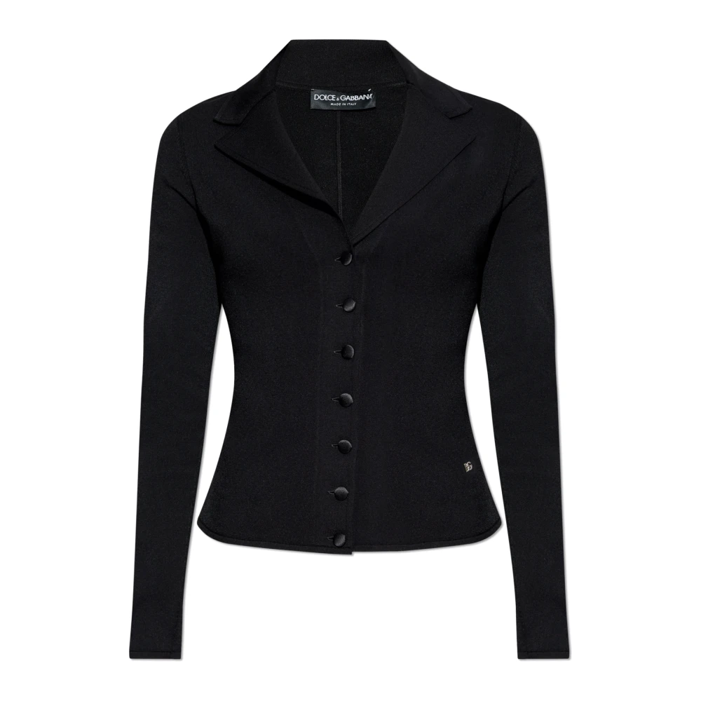 Dolce & Gabbana Cardigan met logo Black Dames