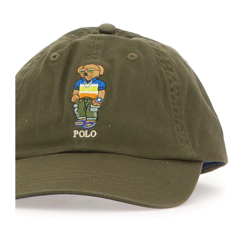 Polo Ralph Lauren Groene Baseballpet met Beerlogo Green Heren