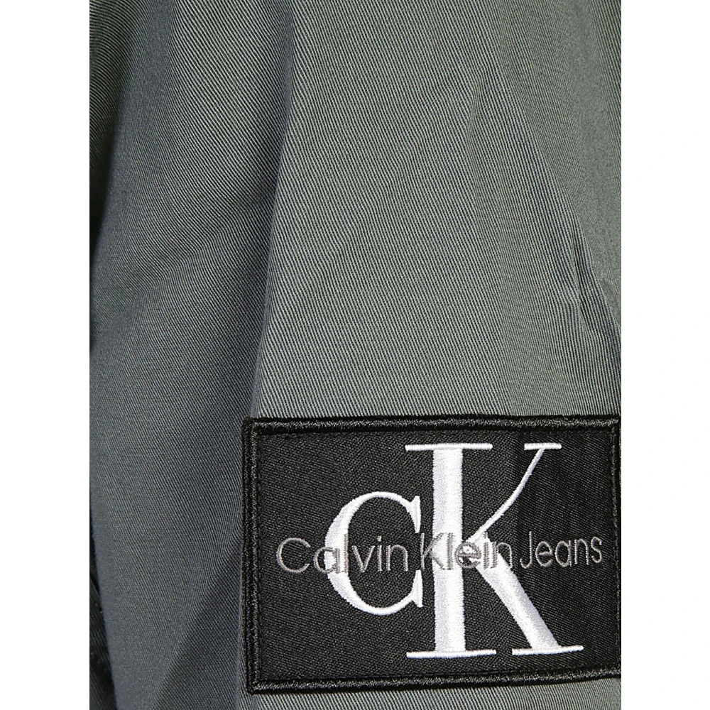 Calvin Klein Jeans Grijze Denim Overhemd Gray Heren