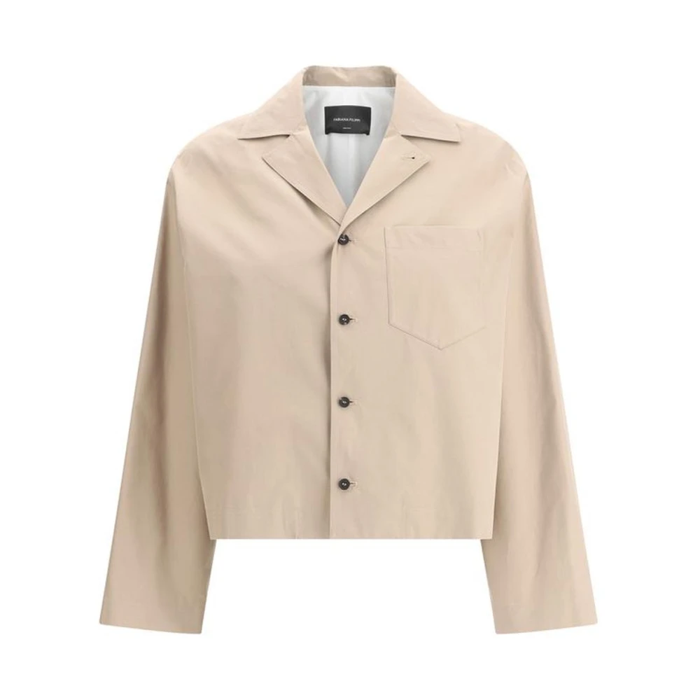 Fabiana Filippi Klassieke Trenchcoat met Applicatiezak Beige Dames