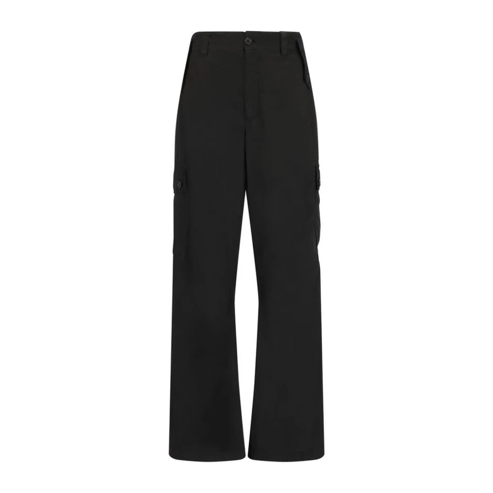 Dolce & Gabbana Cargo Katoenen Broek Monochroom Patroon Black Heren
