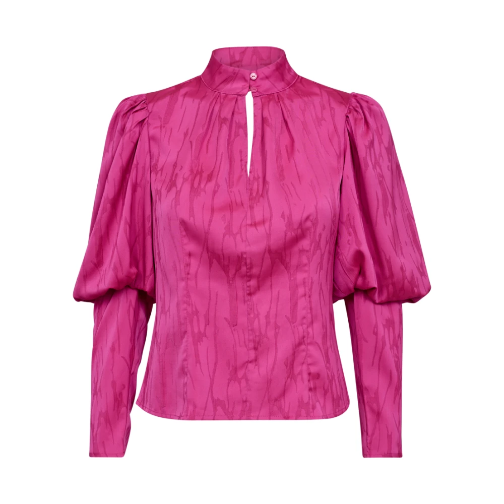 Co'Couture Open Rug Blouse Top Pink Dames