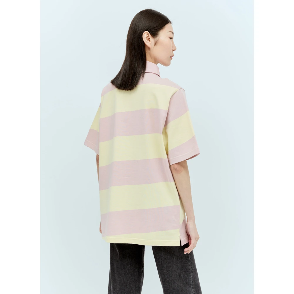 Burberry Gestreept Polo Shirt met EKD Print Multicolor Dames