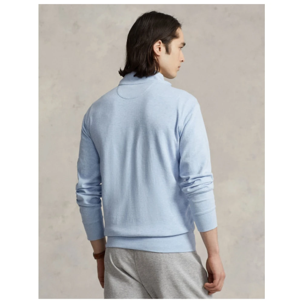 Polo Ralph Lauren Zachte half-zip trui Blue Heren