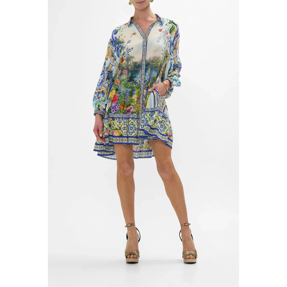 Camilla Zijden gelaagde korte jurk Wall To Wall Wonders Multicolor Dames