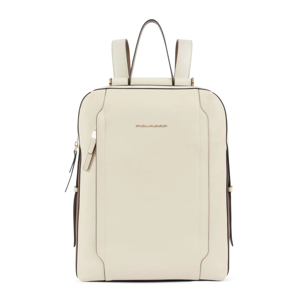Piquadro Femme Beige Sacs, Taille: One Size Sac À Dos Ordinateur 14 Pouces Avec Compartiment Ipad