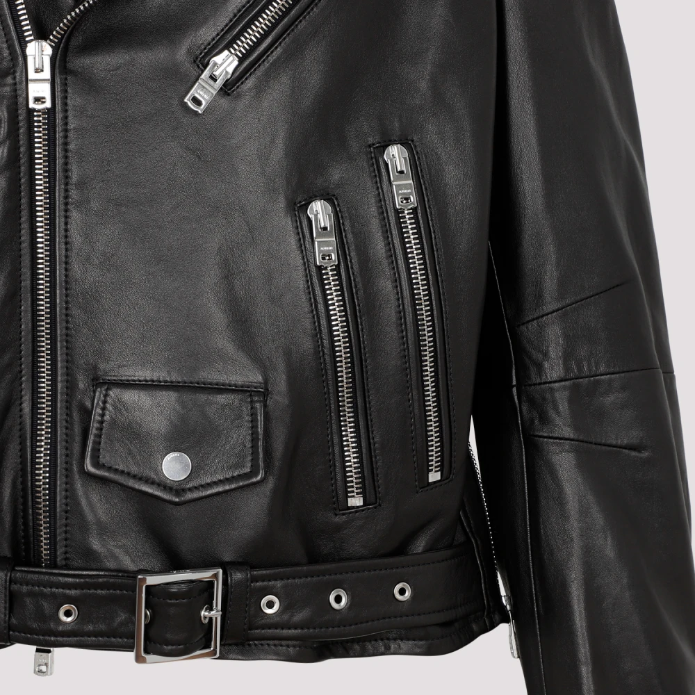 Amiri Leather Jackets Black Heren