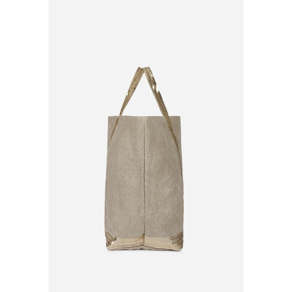 Vanessa Bruno Linnen Shopper met Pailletten Gray Dames