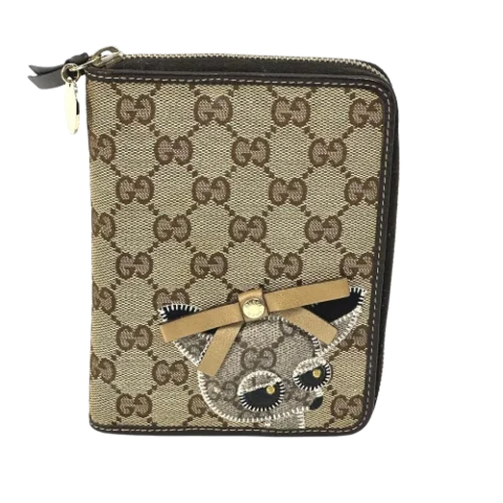 Gucci Vintage Pre-owned Canvas home-office Brown Dames