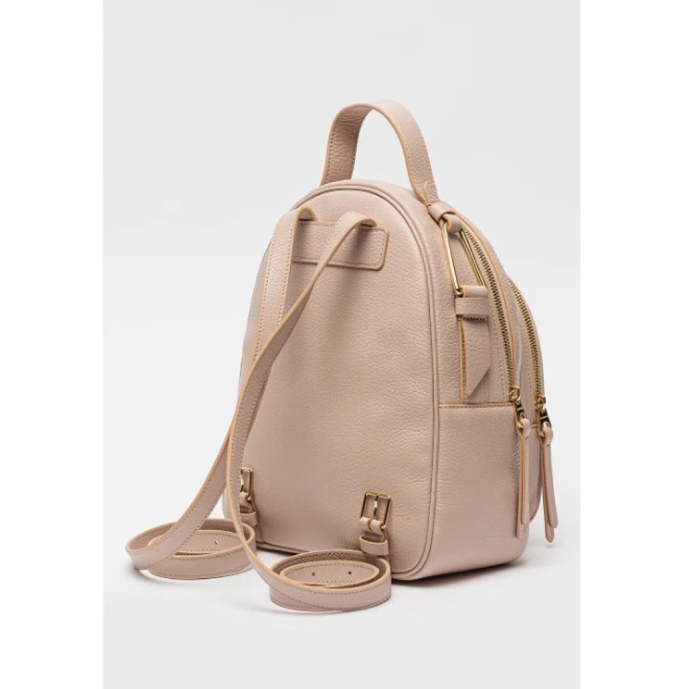 Coccinelle Schoudertas van generfd leer met rits Pink Dames