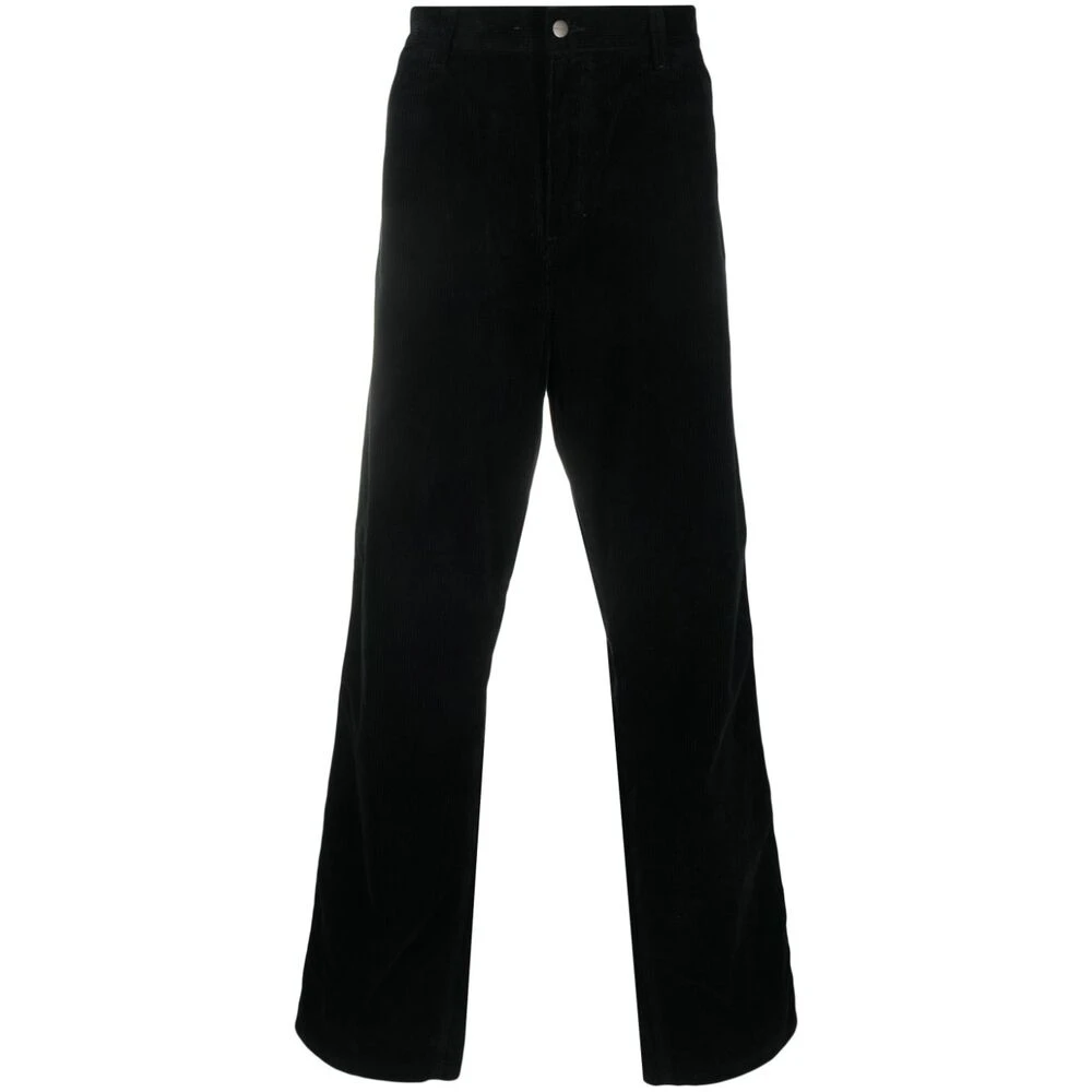 Carhartt WIP Zwarte Corduroy Straight Leg Jeans Black Heren