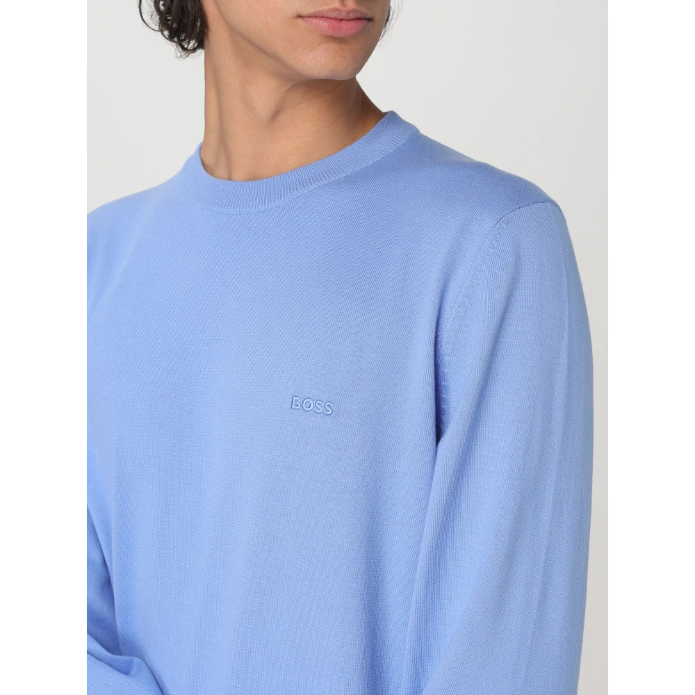 Hugo Boss Crewneck Sweater in Diverse Kleuren Blue Heren