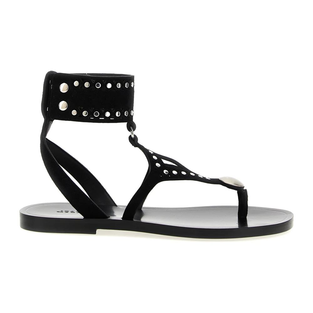 Isabel Marant Women's Black Edil Sandals - Flat Sandals - 3 Uk - Shoes