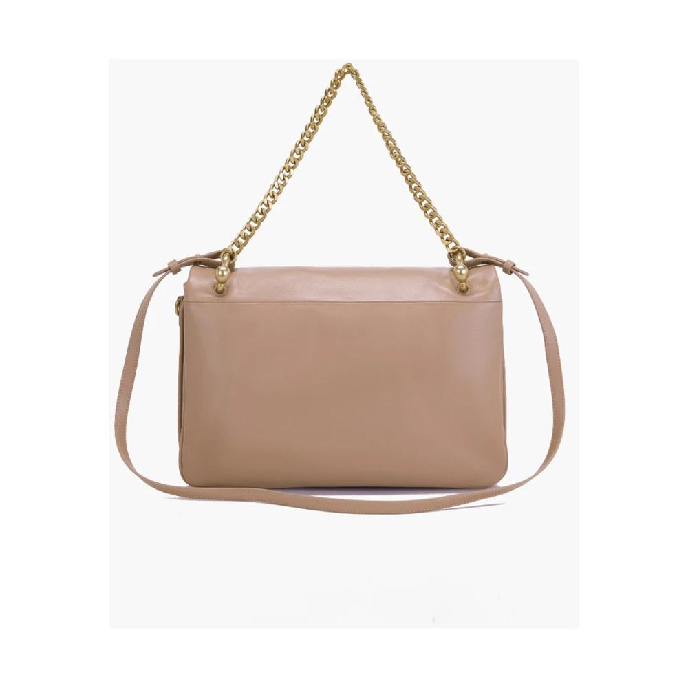 La Carrie Geweven Logo Triple Schoudertas Beige Dames