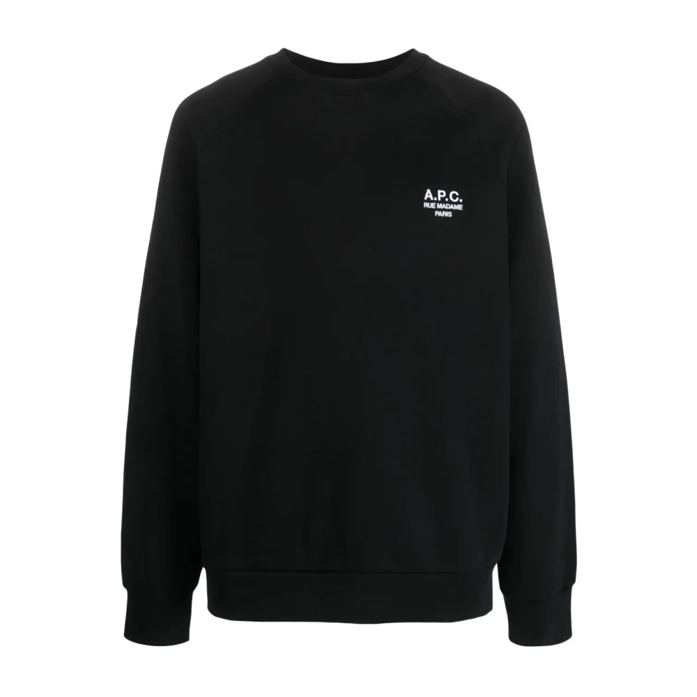 A.p.c. Geborduurde Milton Sweatshirt Black Heren